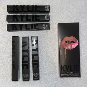 New in box. 7 Kylie lip velvet liquid. 3-CHARM/3 LOW KEY/1 Candy K kit w/liner